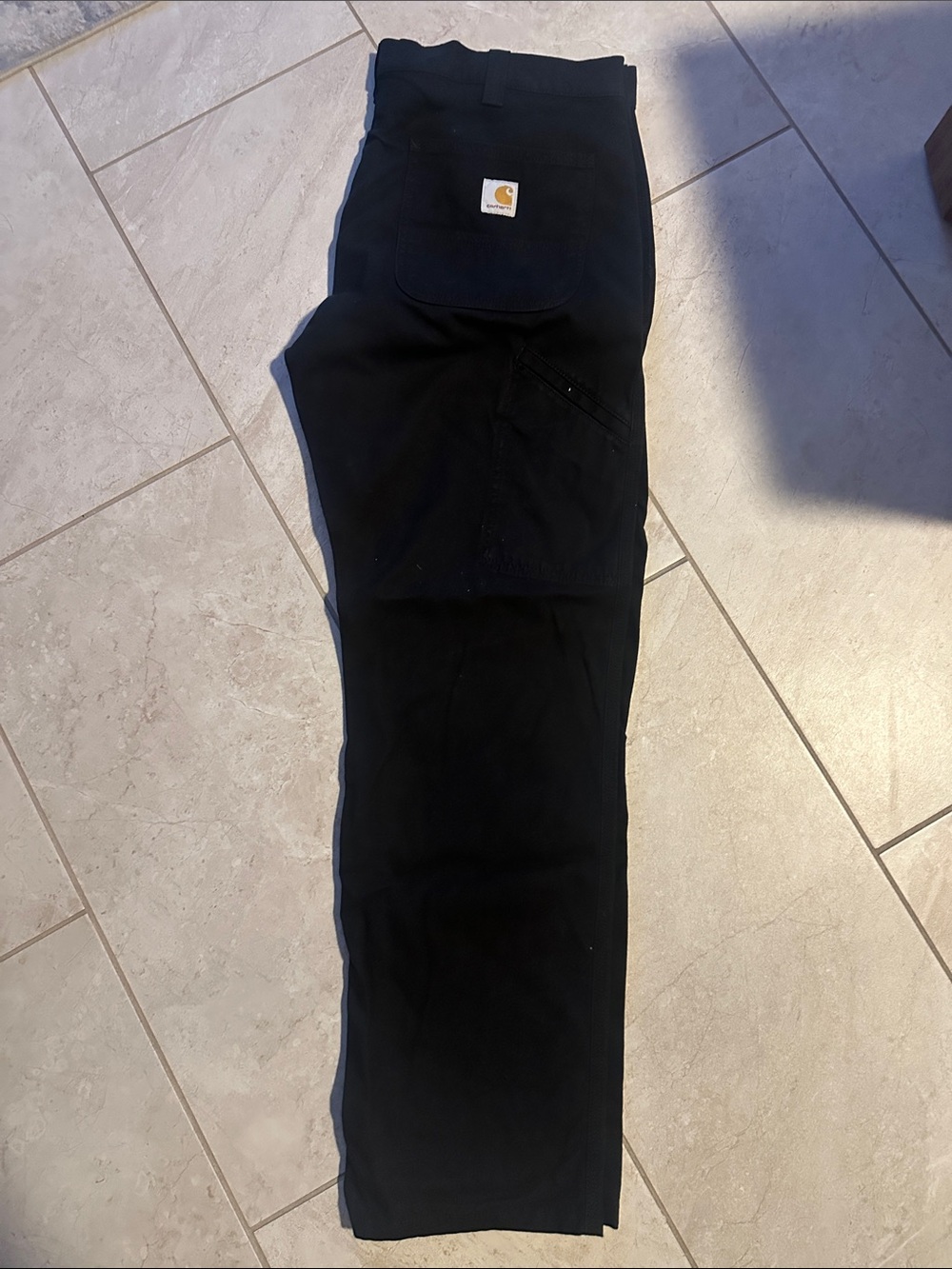 Carhartt Men’s Black Cargo Work Pants with Utility Pockets